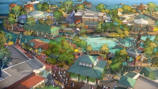 Vista aérea de Disney Springs