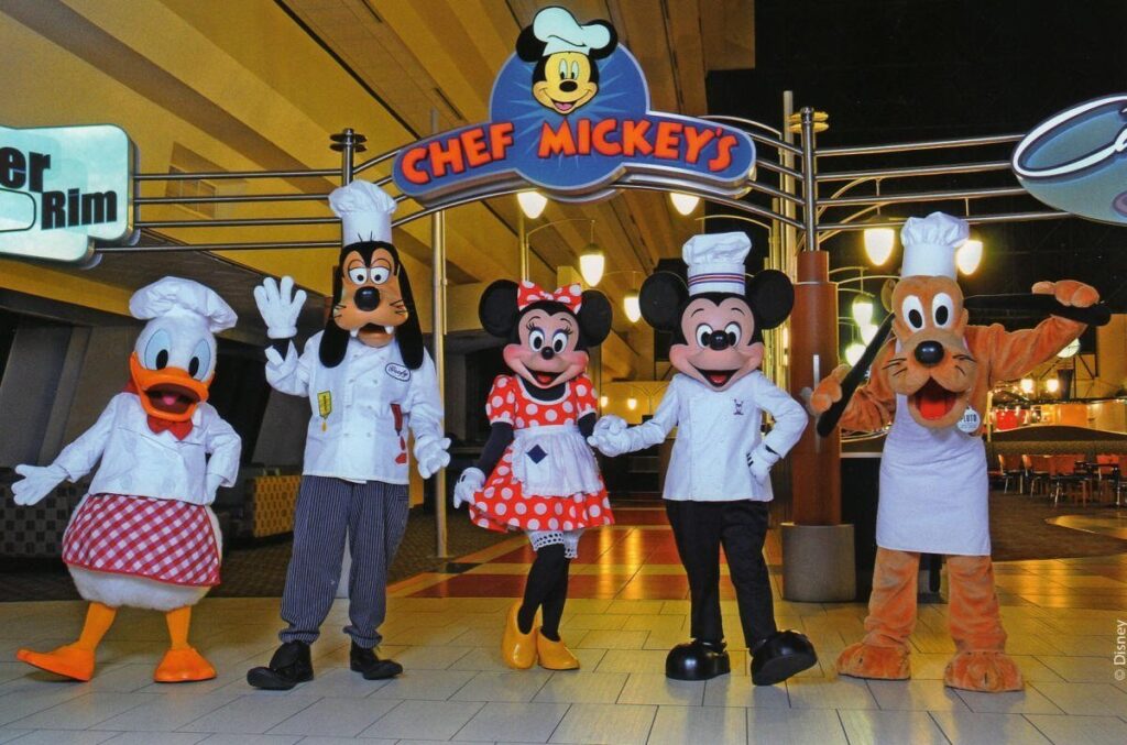 Uma refeição ao lado dos personagens da Disney